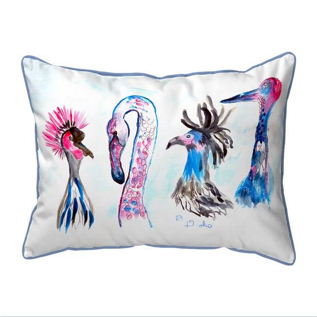 Loony Birds Small Outdoor Pillow
