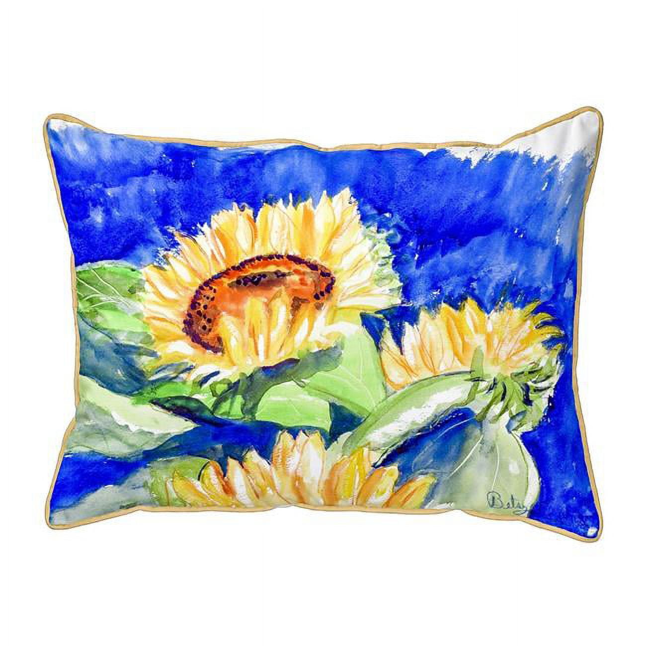 20 x 24 in. Gold Rising Sunflower Extra Large Pillow