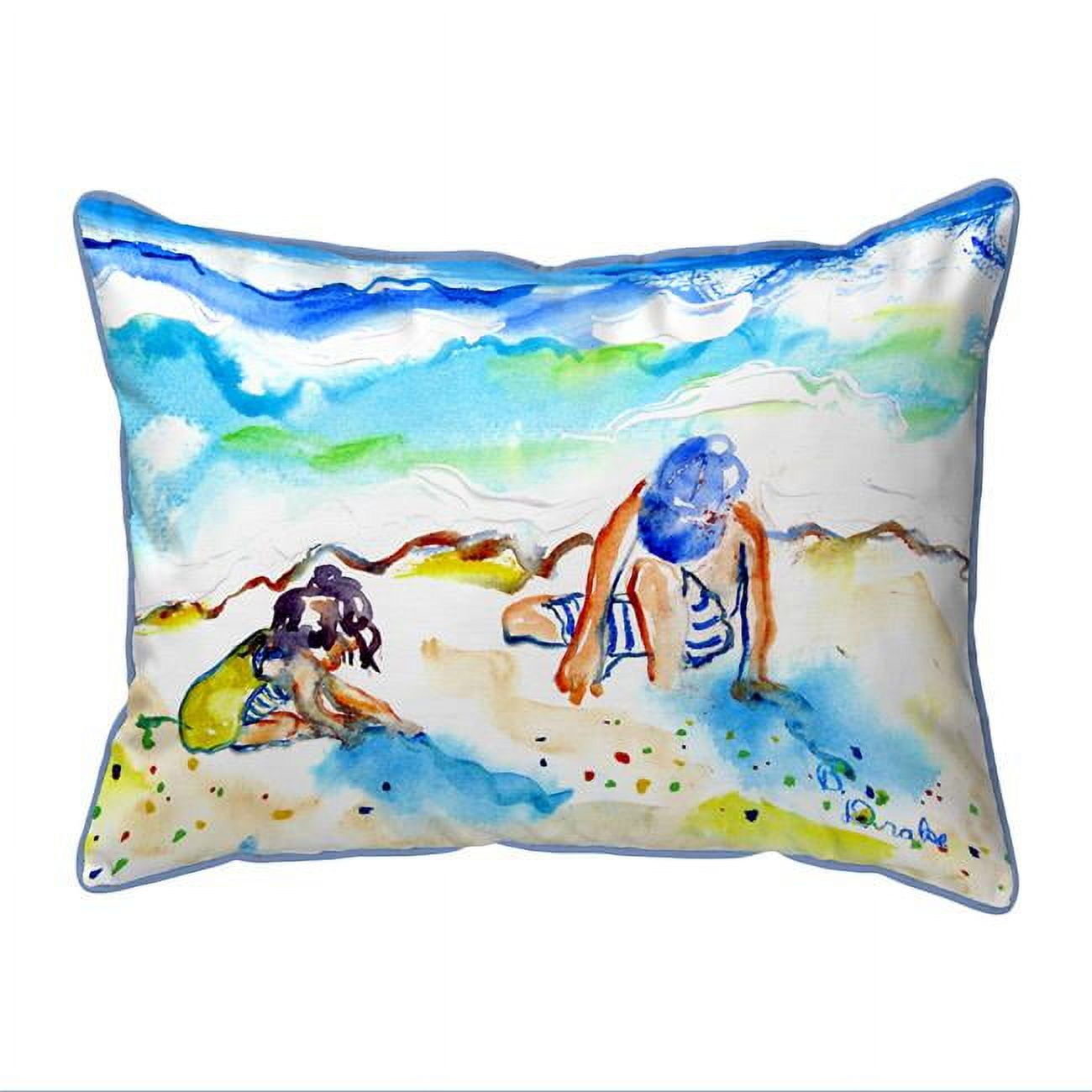 11 x 14 in. Playing in Sand Small Indoor & Outdoor Pillow