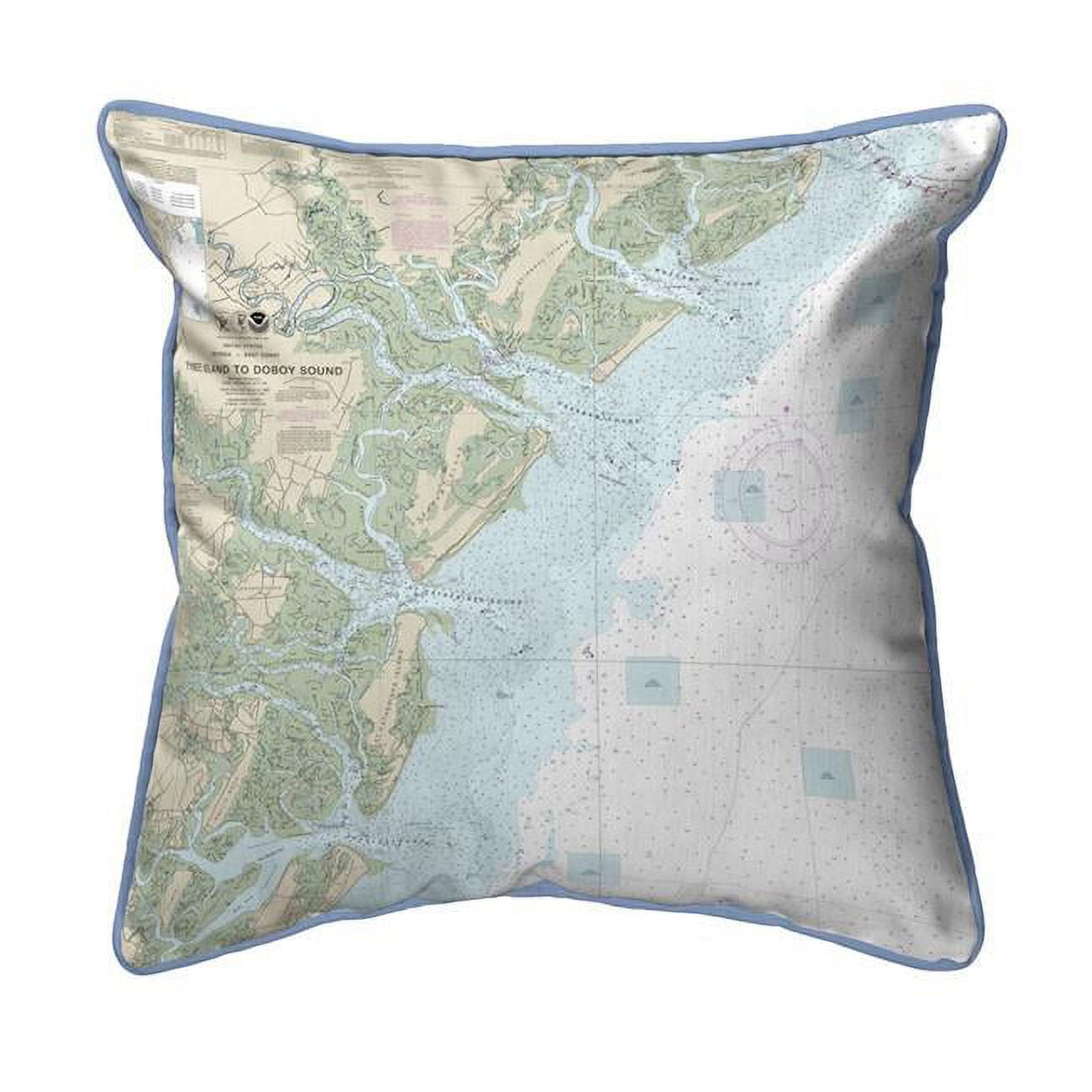 Picture of Betsy Drake HJ11509 Tybee Island to Doboy Sound&#44; GA Nautical Map Large Corded Indoor & Outdoor Pillow - 18 x 18 in.
