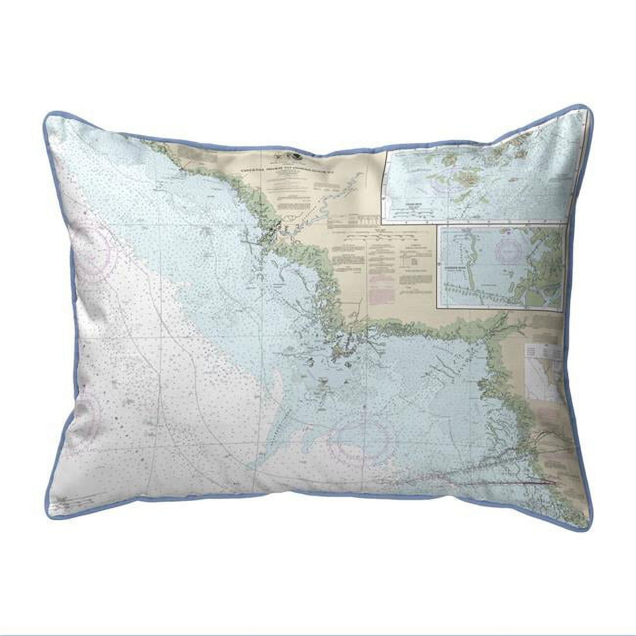 SN234 Crystal River to Horseshoe Point, FL Nautical Map Small Corded Indoor & Outdoor Pillow - 11 x 14 in.