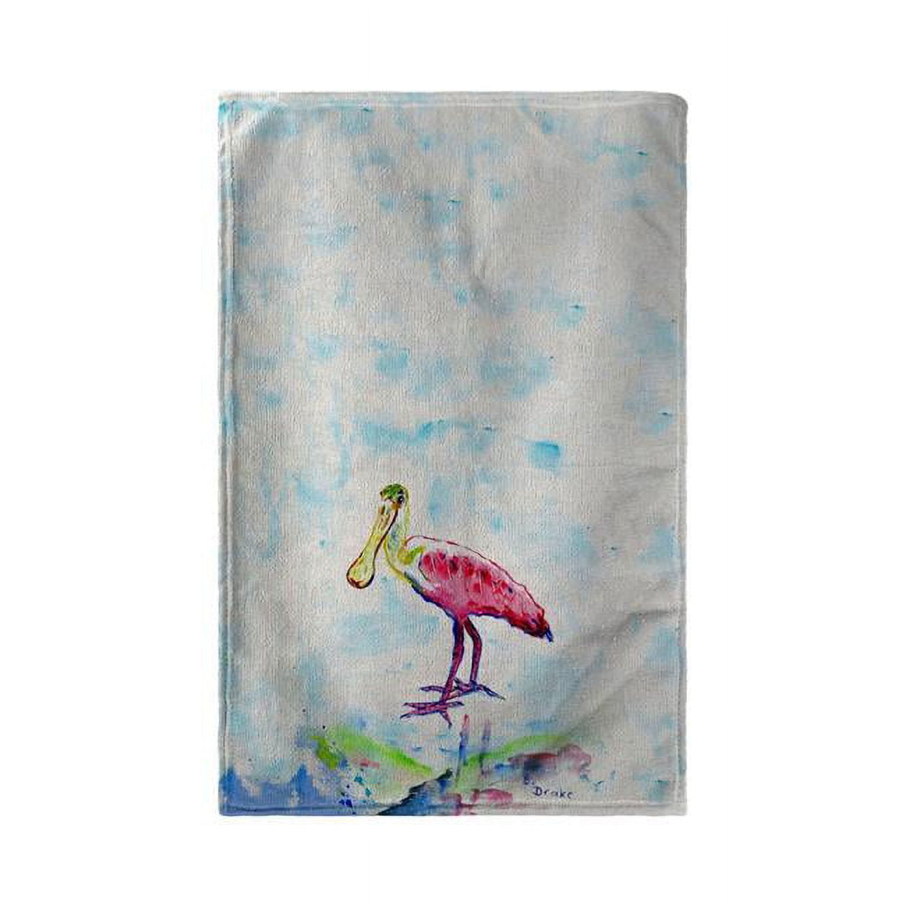 Picture of Betsy Drake KT530 Pink Spoonbill Kitchen Towel