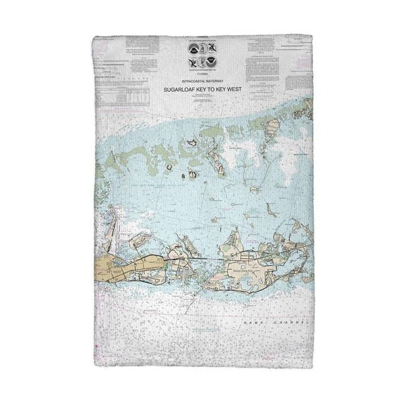Picture of Betsy Drake KT11446K Sugarloaf Key to Key West, FL Nautical Map Kitchen Towel