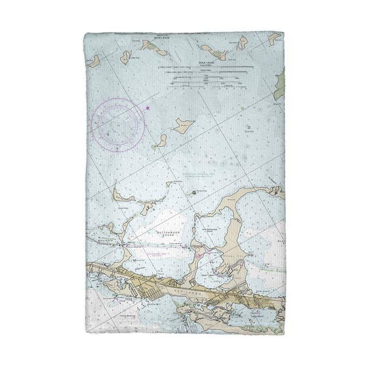 Picture of Betsy Drake KT11464L Key Largo, FL Nautical Map Kitchen Towel