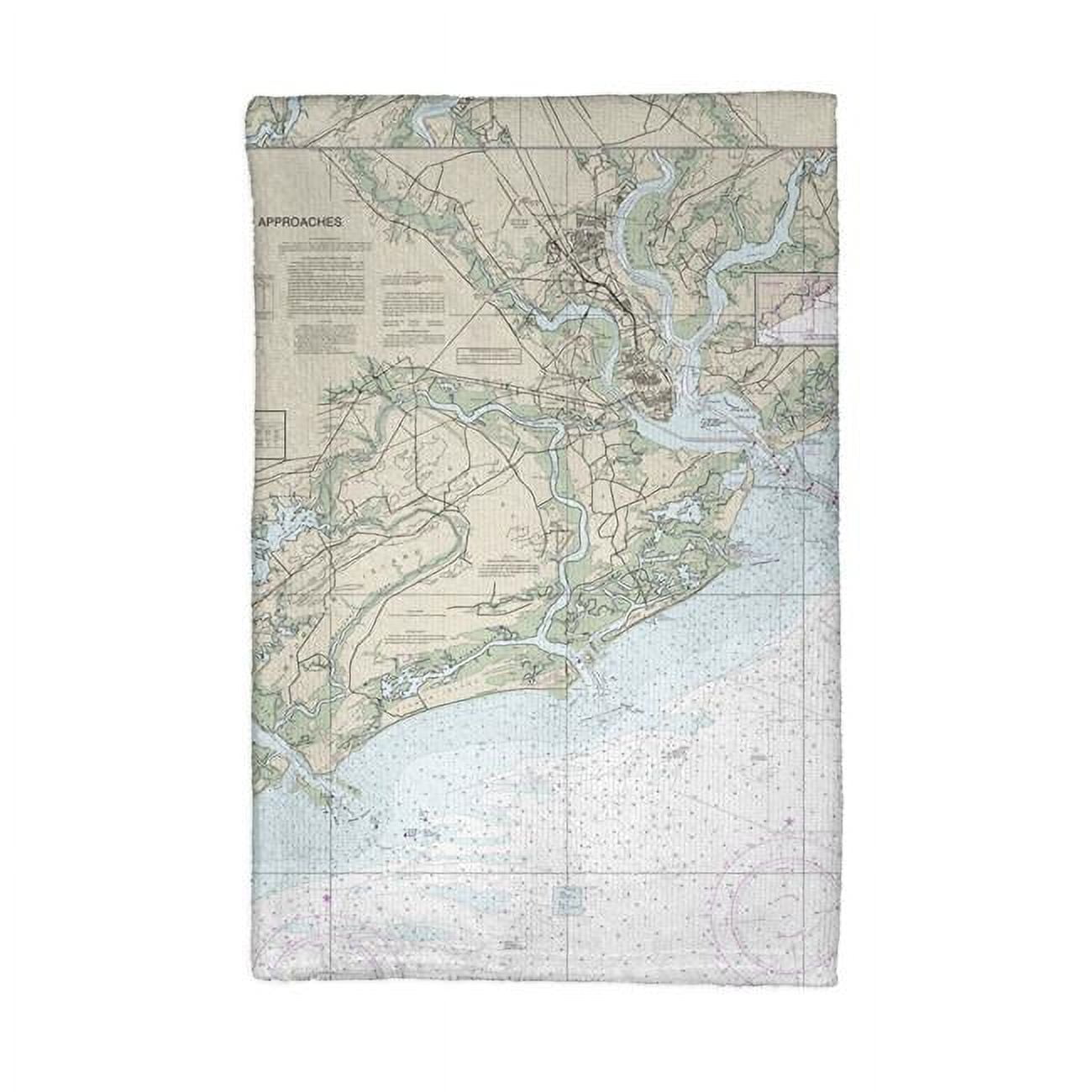 Charleston Harbor & Approaches, SC Nautical Map Kitchen Towel -  Better Blenders, BE2534233