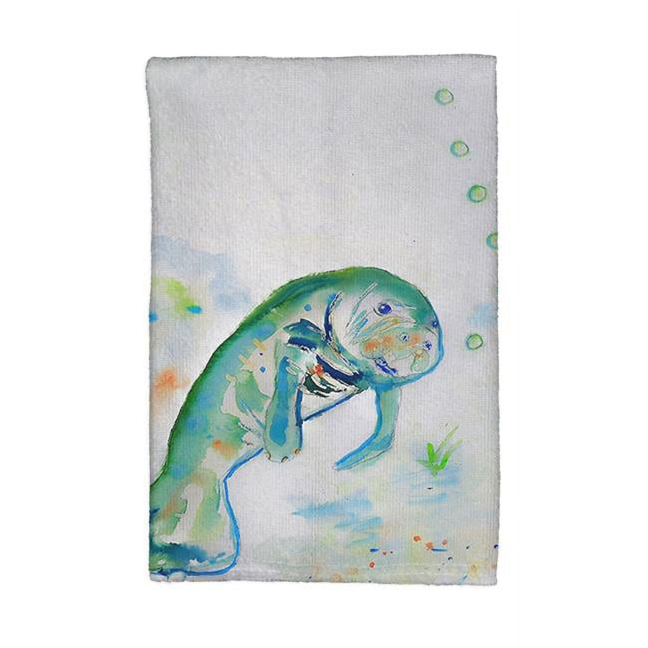 Picture of Betsy Drake KT061 Manatee Kitchen Towel