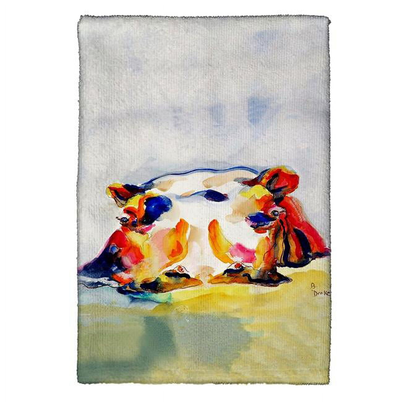 Picture of Betsy Drake KT157 Hippo Kitchen Towel
