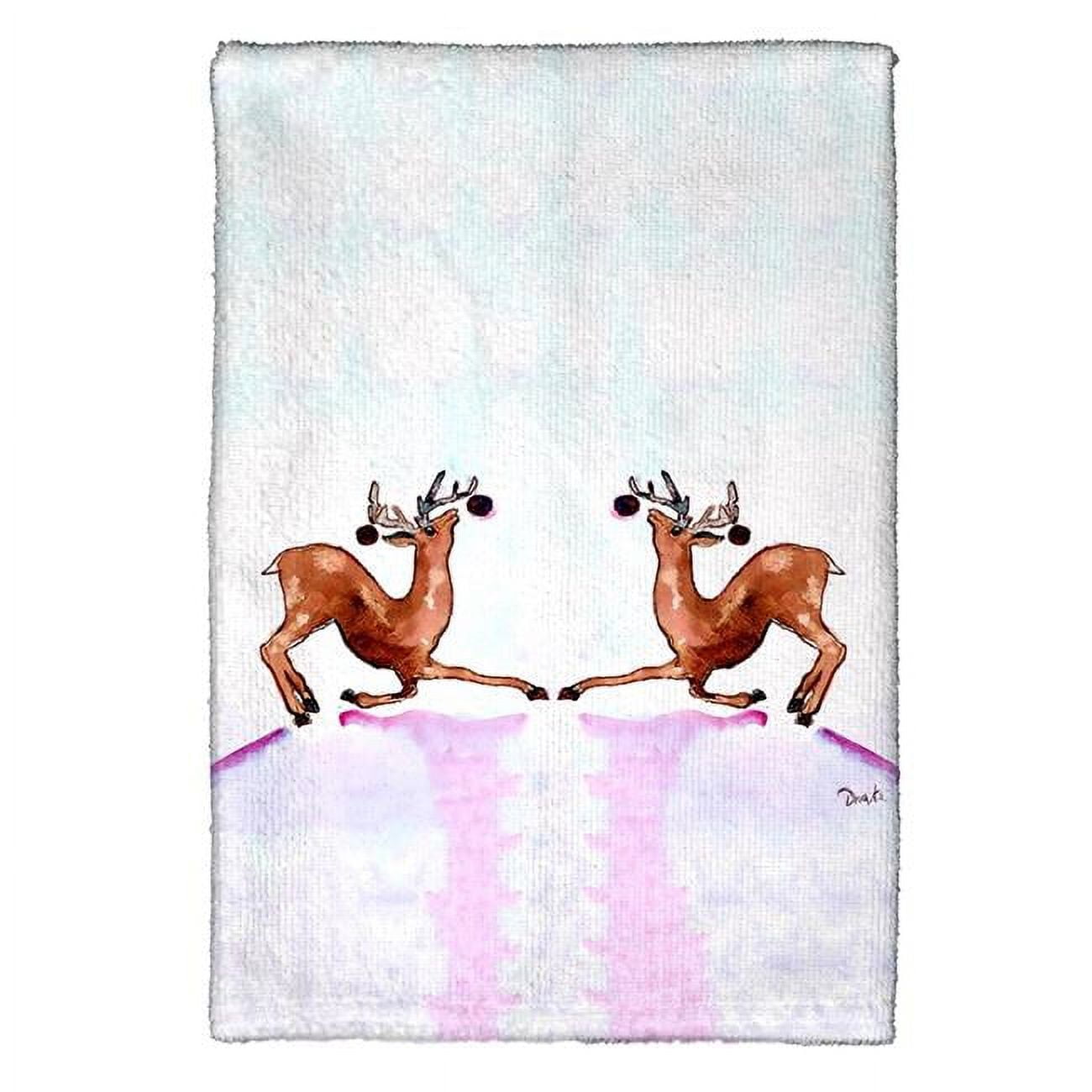 Picture of Betsy Drake KT306 Dancing Deer Kitchen Towel