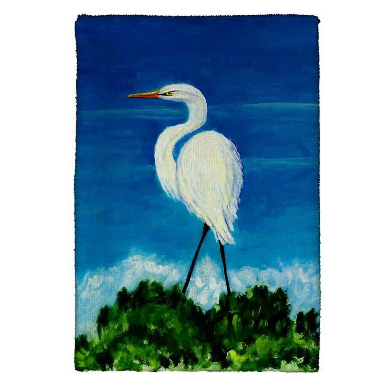 Picture of Betsy Drake KT325 Great Egret Kitchen Towel
