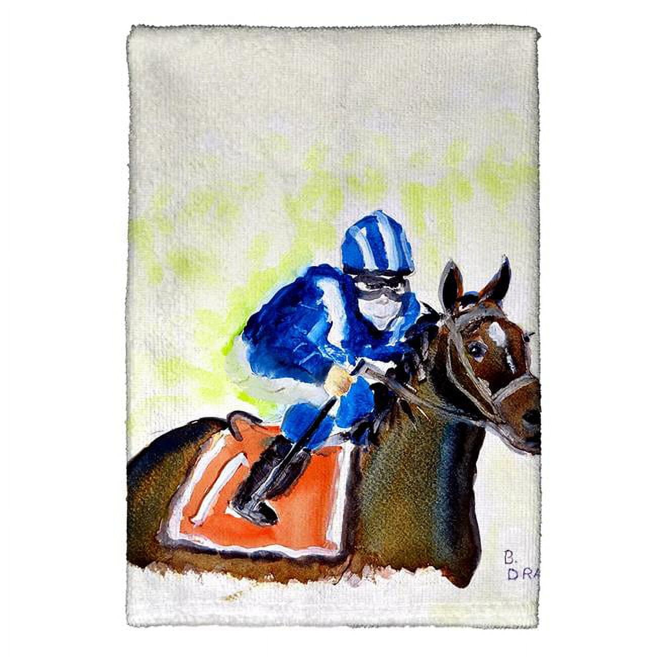 Picture of Betsy Drake KT339 Horse & Jockey Kitchen Towel