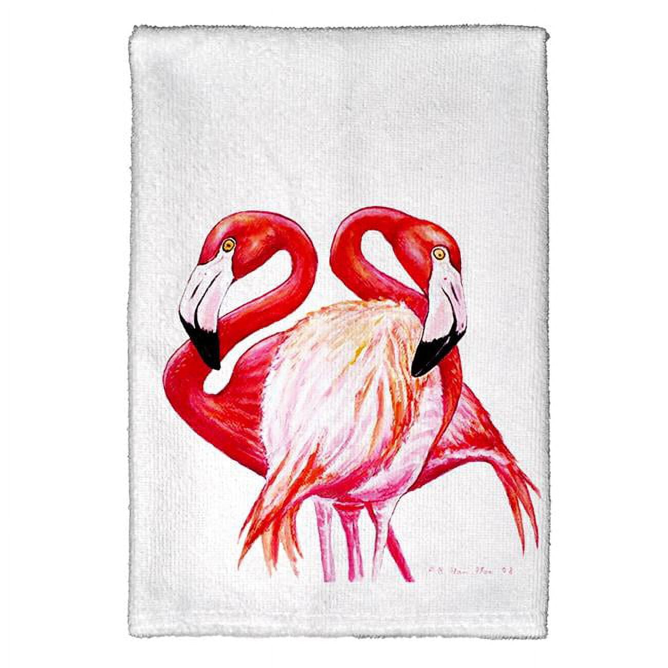 Picture of Betsy Drake KT384 Two Flamingos Kitchen Towel