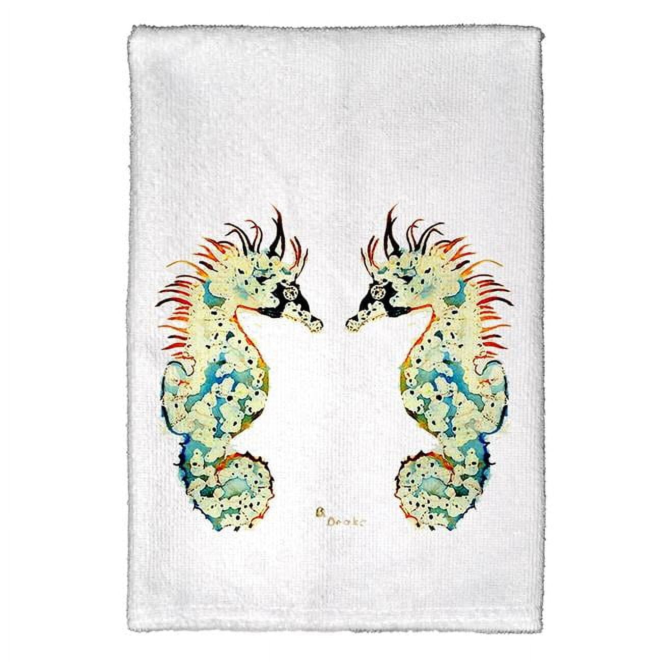 Picture of Betsy Drake KT388 Seahorses Kitchen Towel