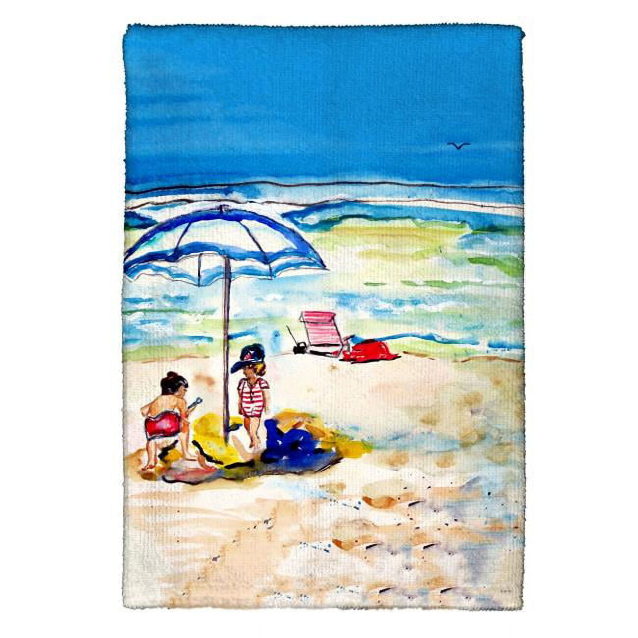 Picture of Betsy Drake KT391 Playing On The Beach Kitchen Towel