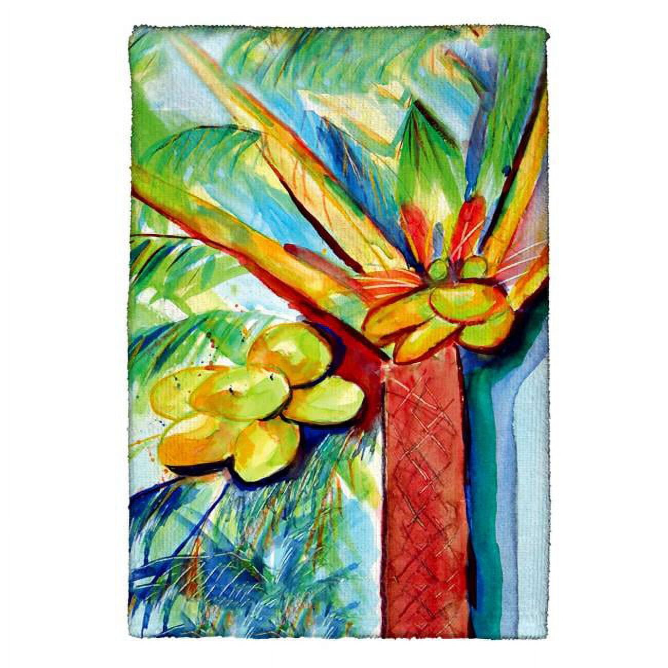 Picture of Betsy Drake KT452 Cocoa Nut Tree Kitchen Towel