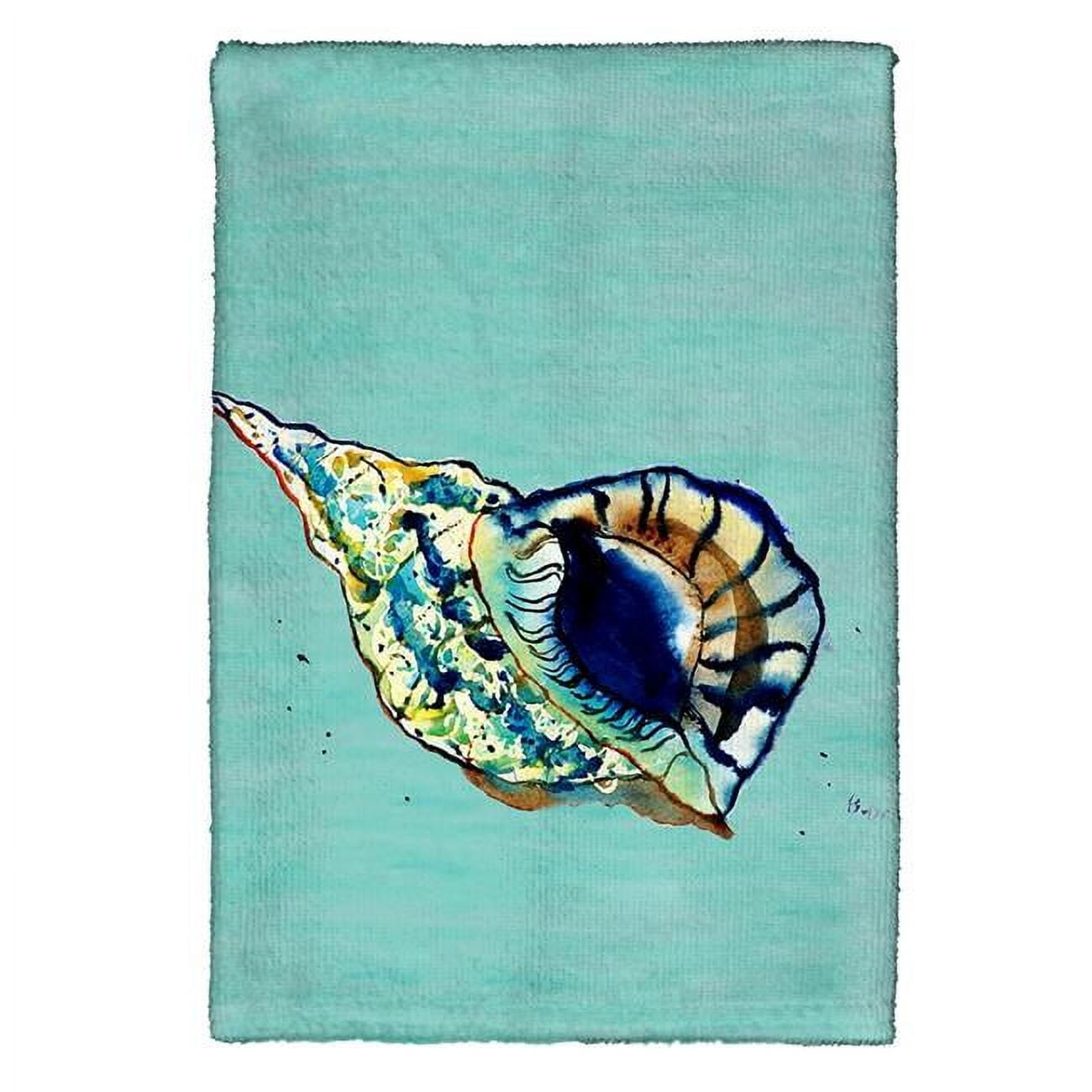 Picture of Betsy Drake KT606C Shell - Teal Kitchen Towel
