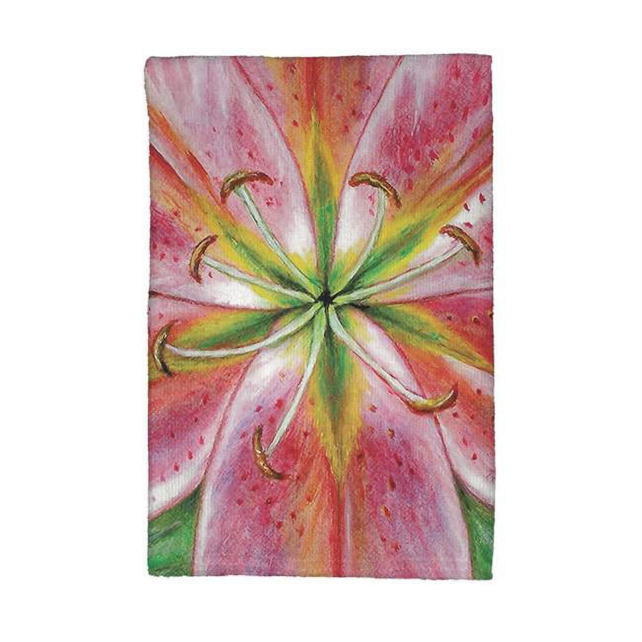 Picture of Betsy Drake KT701 Pink Lily Kitchen Towel