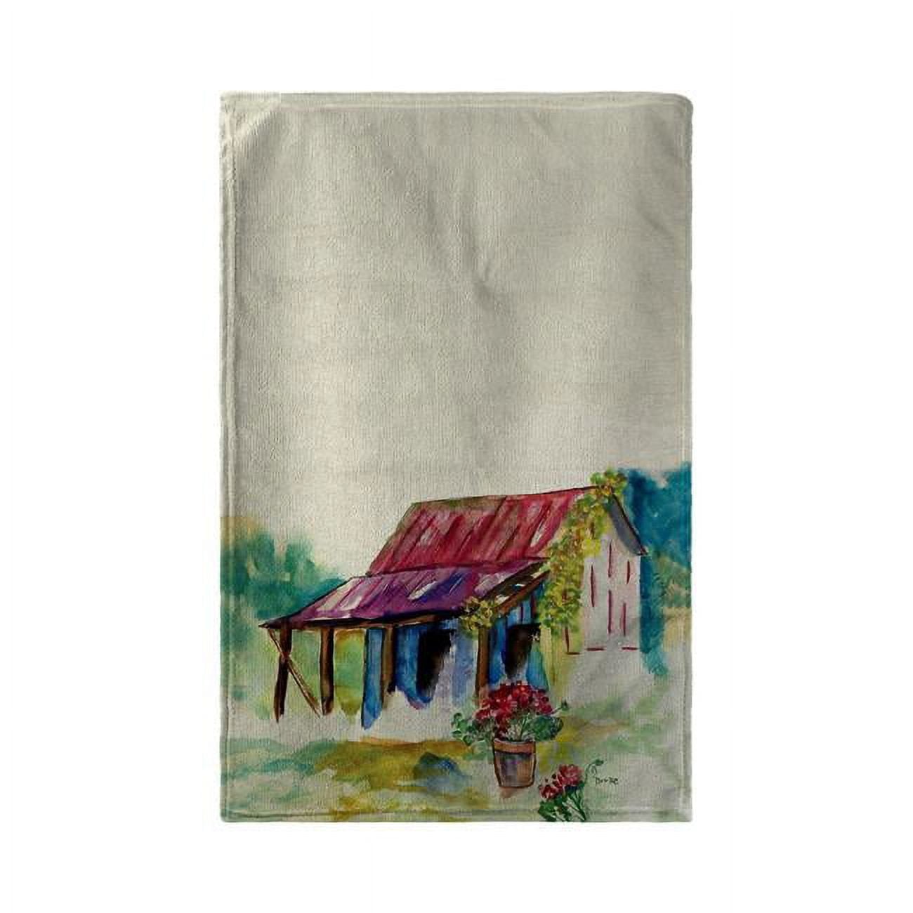 Barn & Geranium Beach Towel - 30 x 50 in.