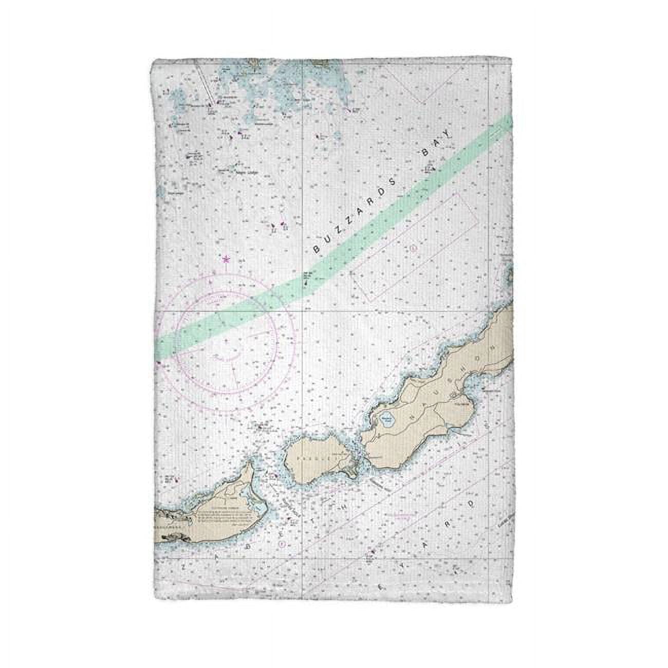 Picture of Betsy Drake KT13230BB Buzzards Bay, MA Nautical Map Kitchen Towel