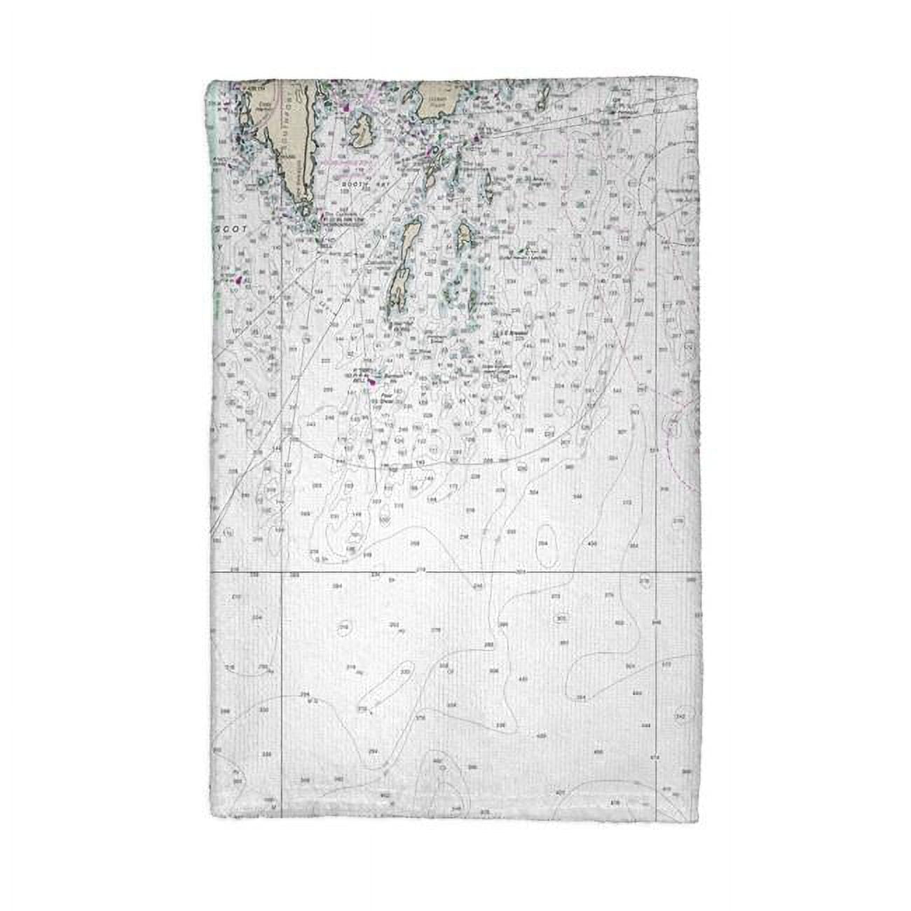 Picture of Betsy Drake KT13288SP Southport - Pemaquid, ME Nautical Map Kitchen Towel