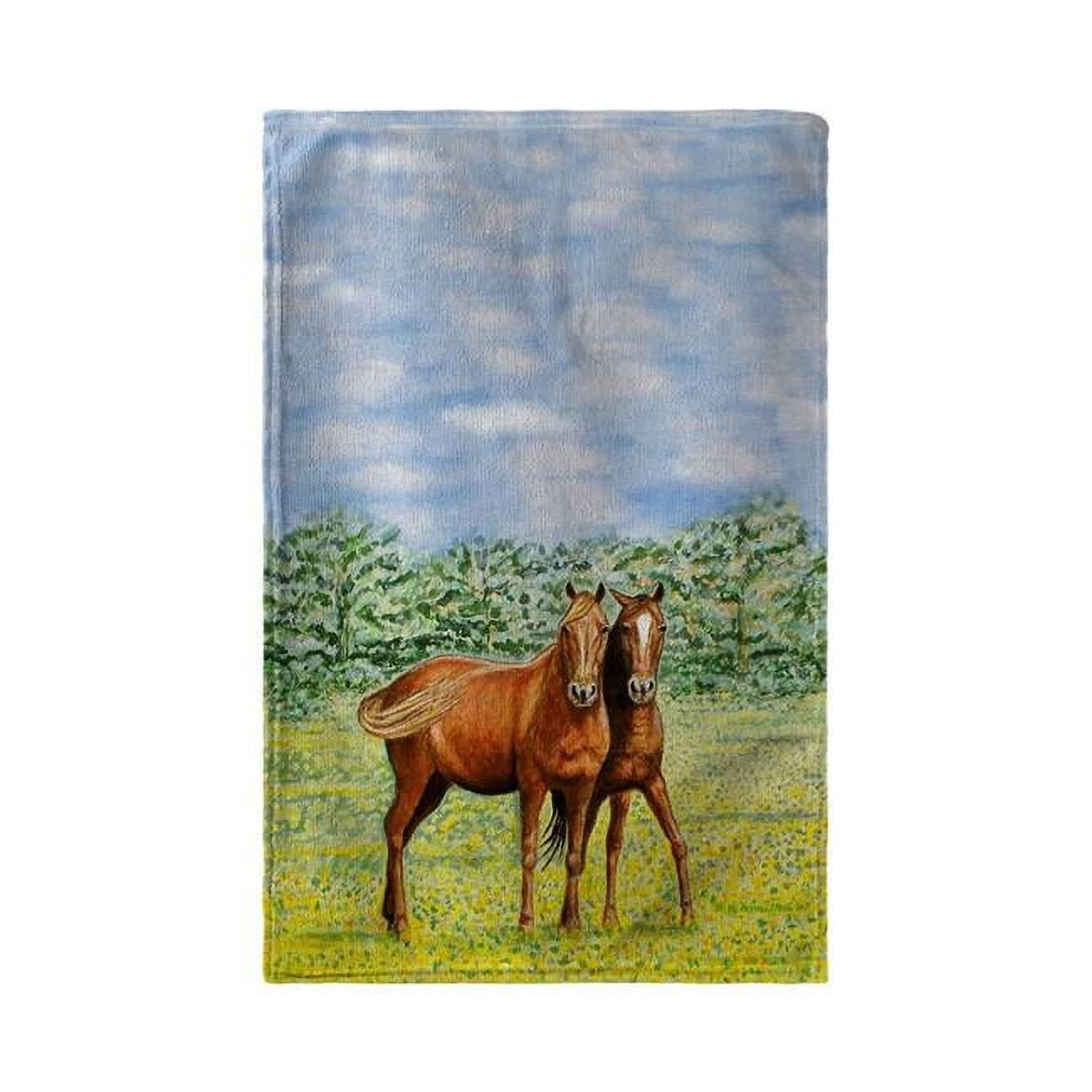 Two Horses Beach Towel - 30 x 50 in.