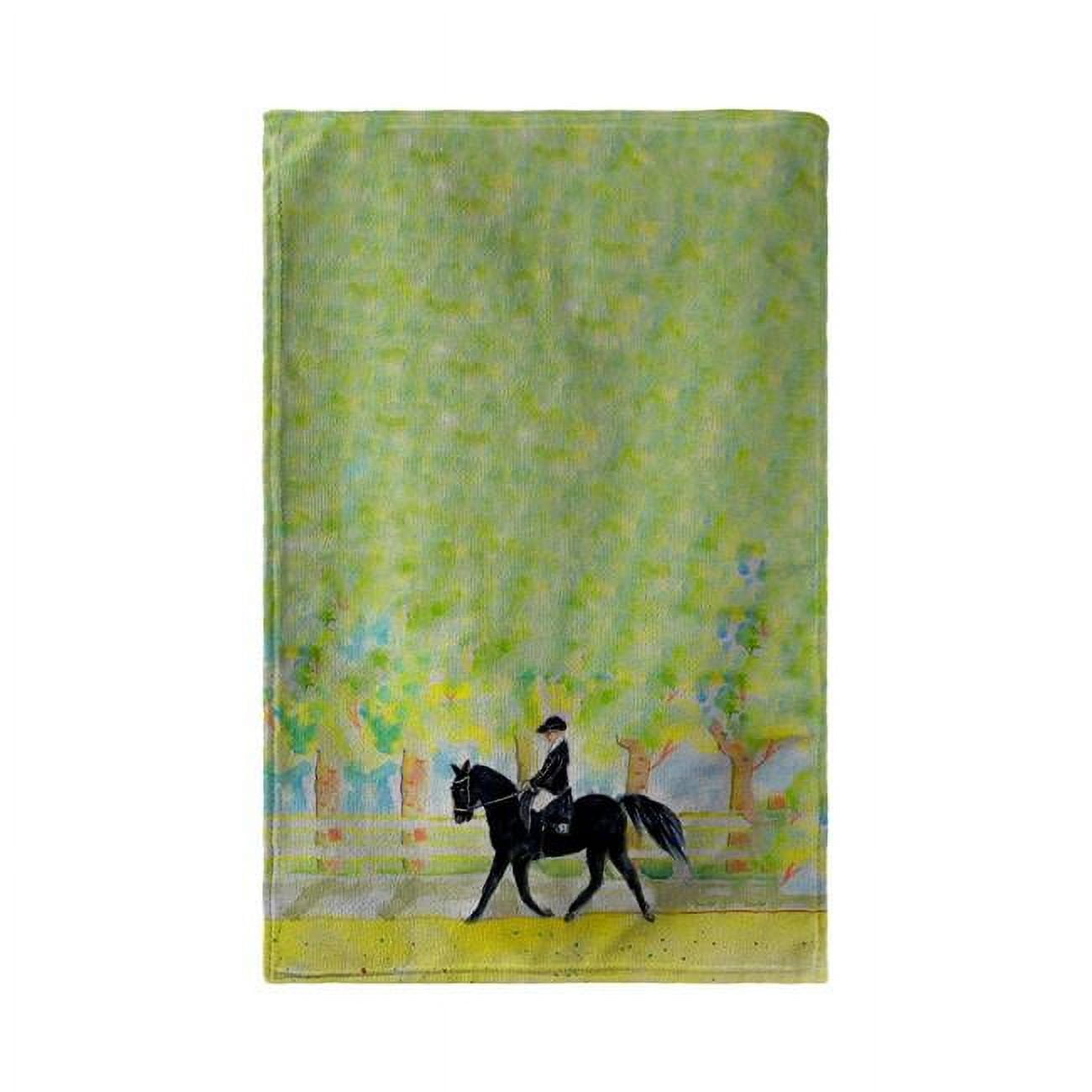 Black Horse & Rider Beach Towel - 30 x 50 in.
