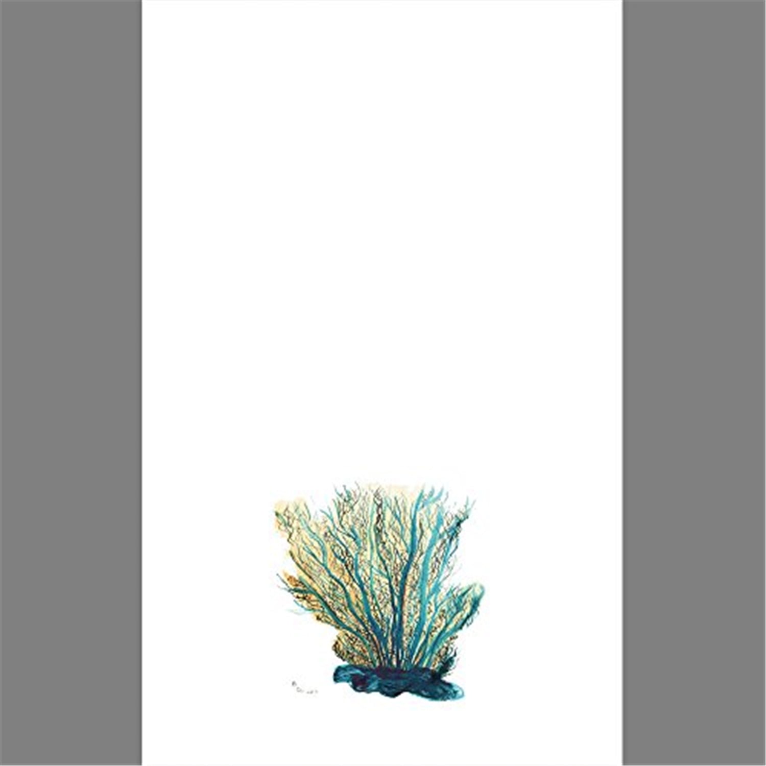Picture of Betsy Drake KT703 Blue Coral Kitchen Towel