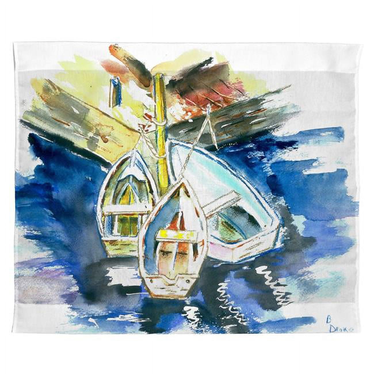 Three Row Boats Outdoor Wall Hanging - 24 x 30 in.