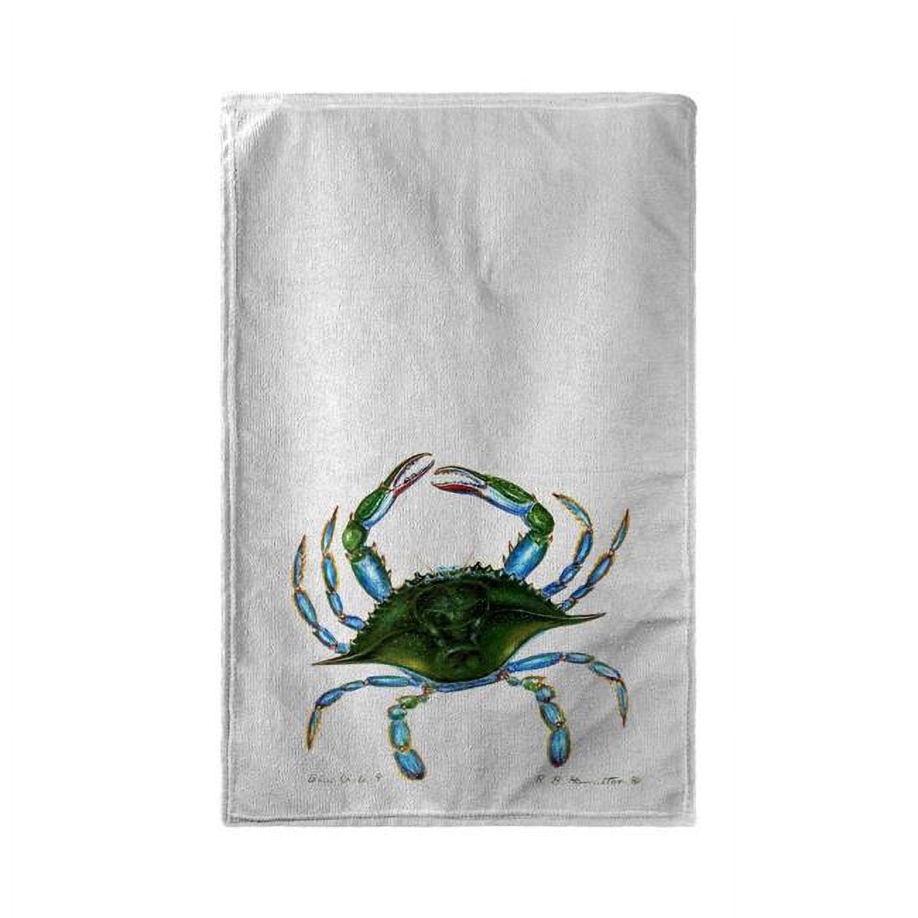 Blue Crab - Female Beach Towel - 30 x 50 in.