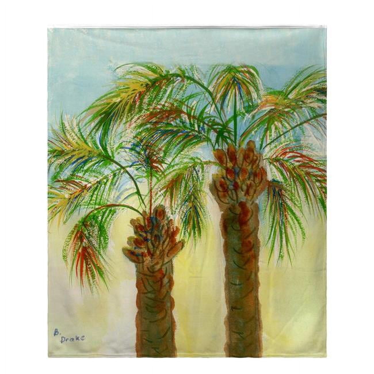Picture of Betsy Drake BK385 Palms Fleece Throw