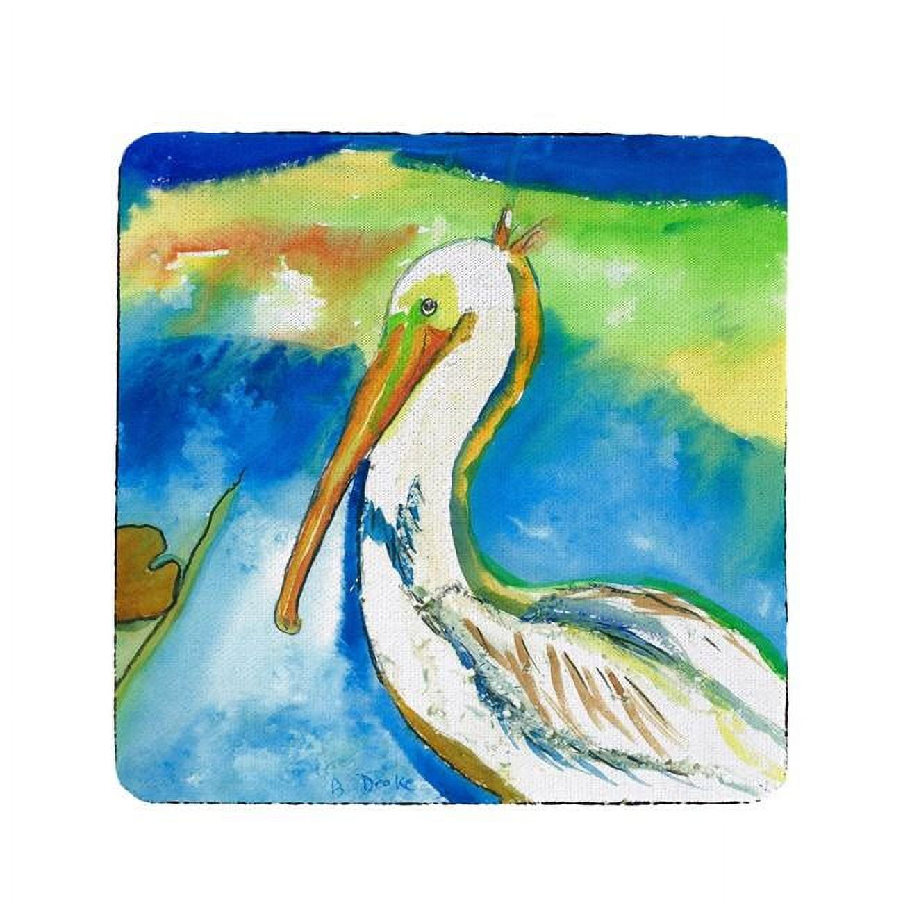 Picture of Betsy Drake CT138 White Pelican Coaster - Set of 4