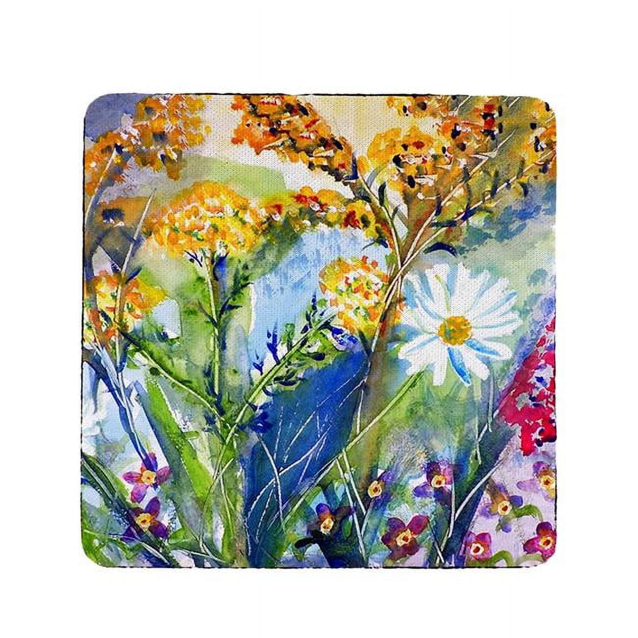 Picture of Betsy Drake CT166 Wild Flowers Coaster - Set of 4