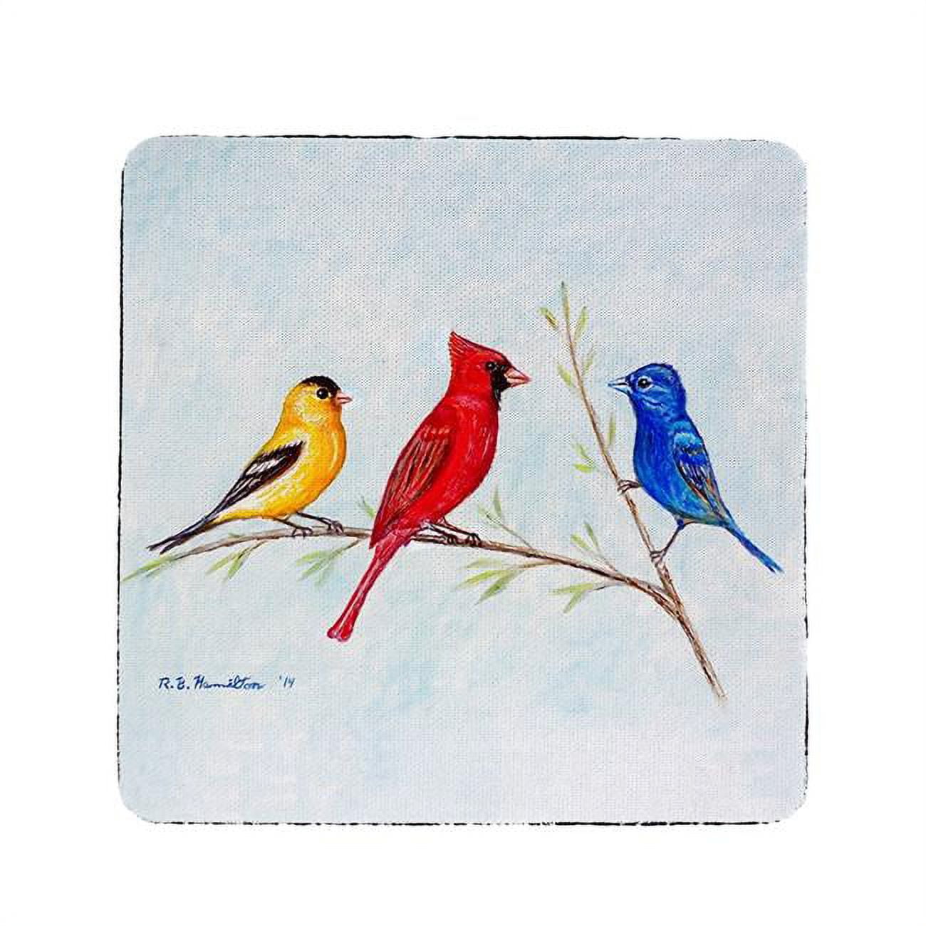 Picture of Betsy Drake CT298 Three Birds Coaster - Set of 4