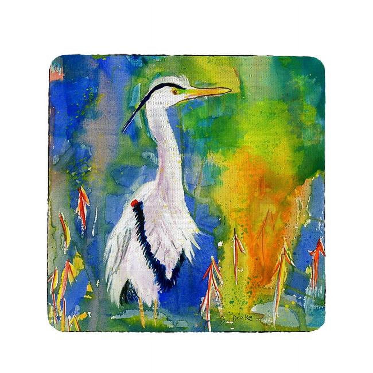 Picture of Betsy Drake CT329 D&Bs Blue Heron Coaster - Set of 4