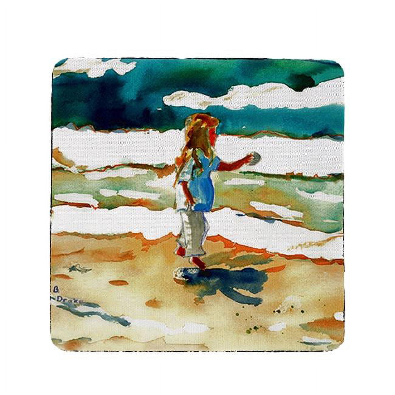 Picture of Betsy Drake CT602 Girl at the Beach Coaster - Set of 4