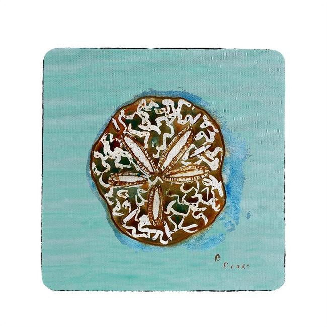 Picture of Betsy Drake CT605C Aqua Sand Dollar Coaster - Set of 4