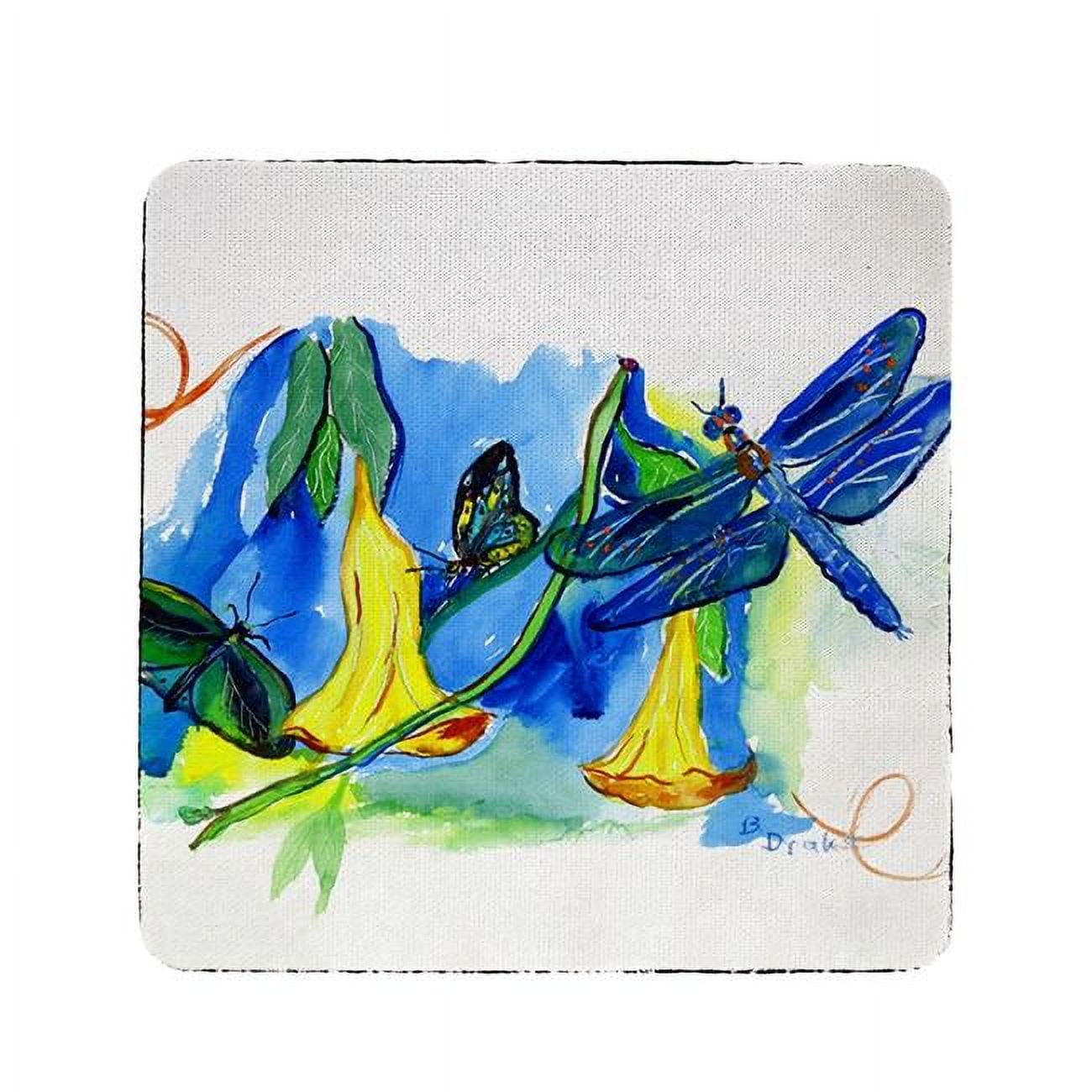 Picture of Betsy Drake CT813 Yellow Bells & Dfly Coaster - Set of 4