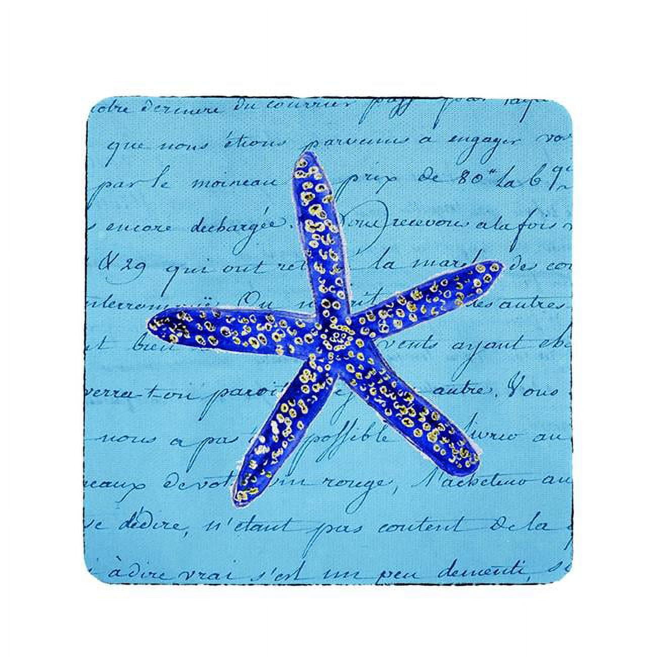 Picture of Betsy Drake CT991 Blue Starfish Coaster - Set of 4
