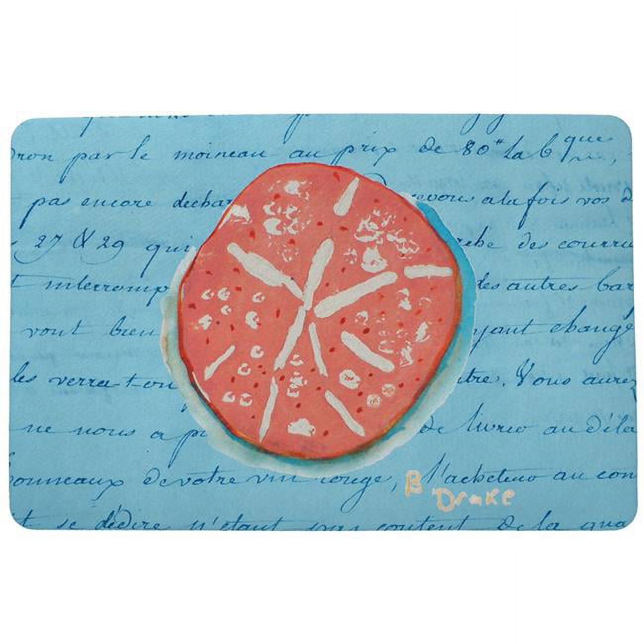 Coral Sand Dollar Door Mat - 18 x 26 in.
