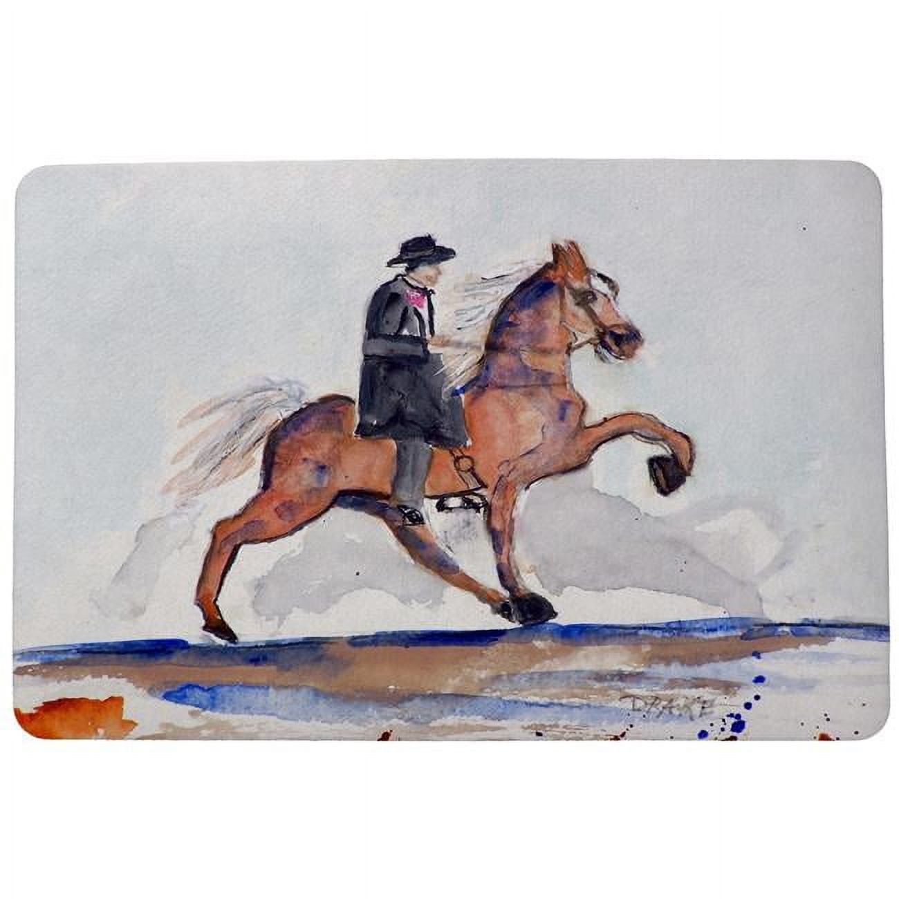 Brown Horse Walking Door Mat - 18 x 26 in.