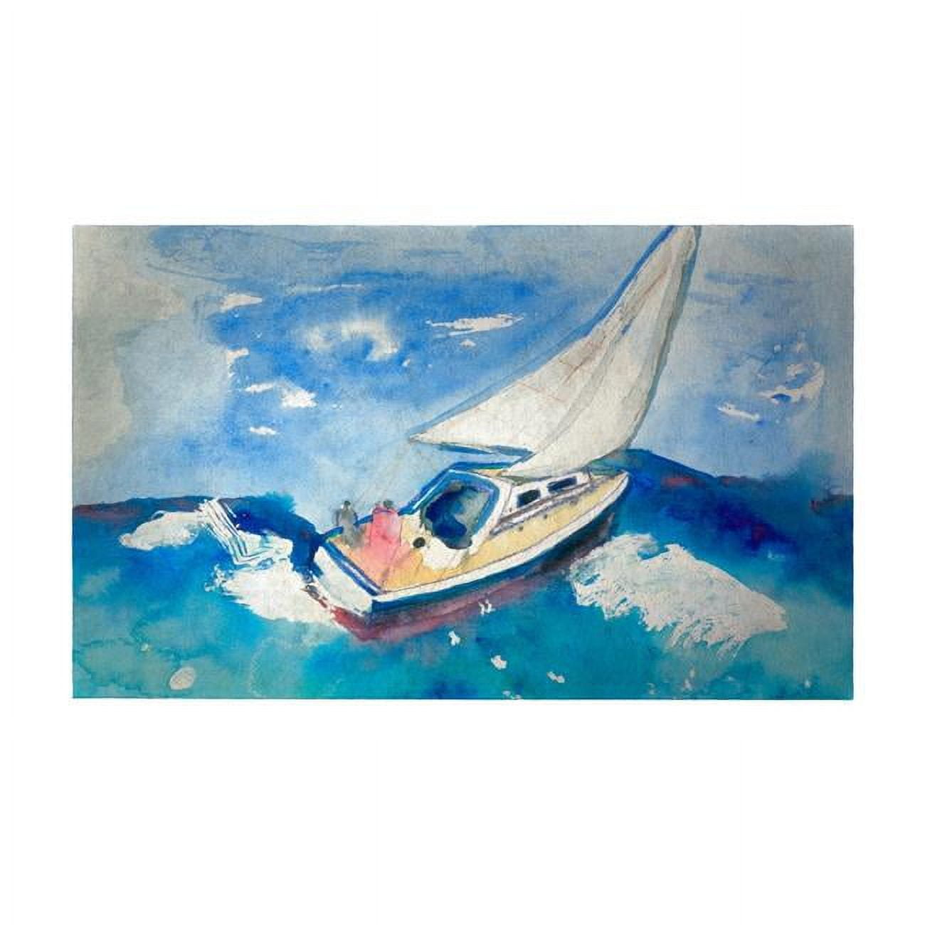 Picture of Betsy Drake DM257G Sailboat Door Mat - 30 x 50 in.