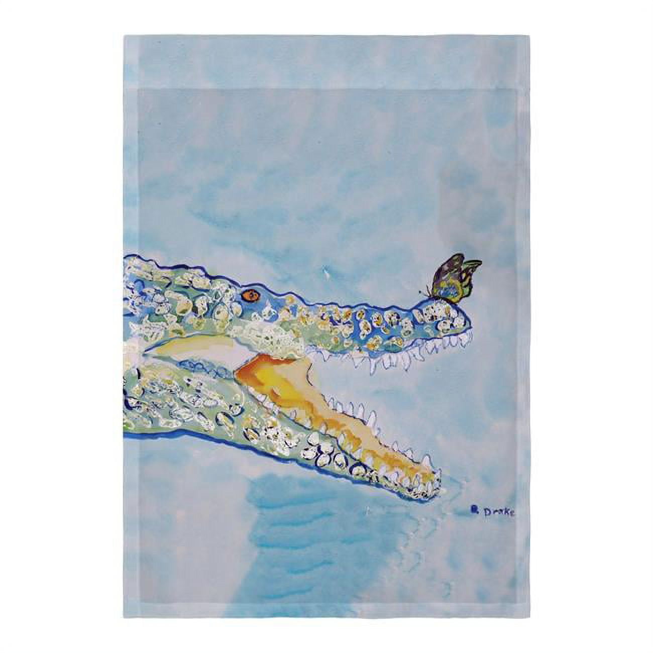 Croc & Butterfly Flag - 12.5 x 18 in.