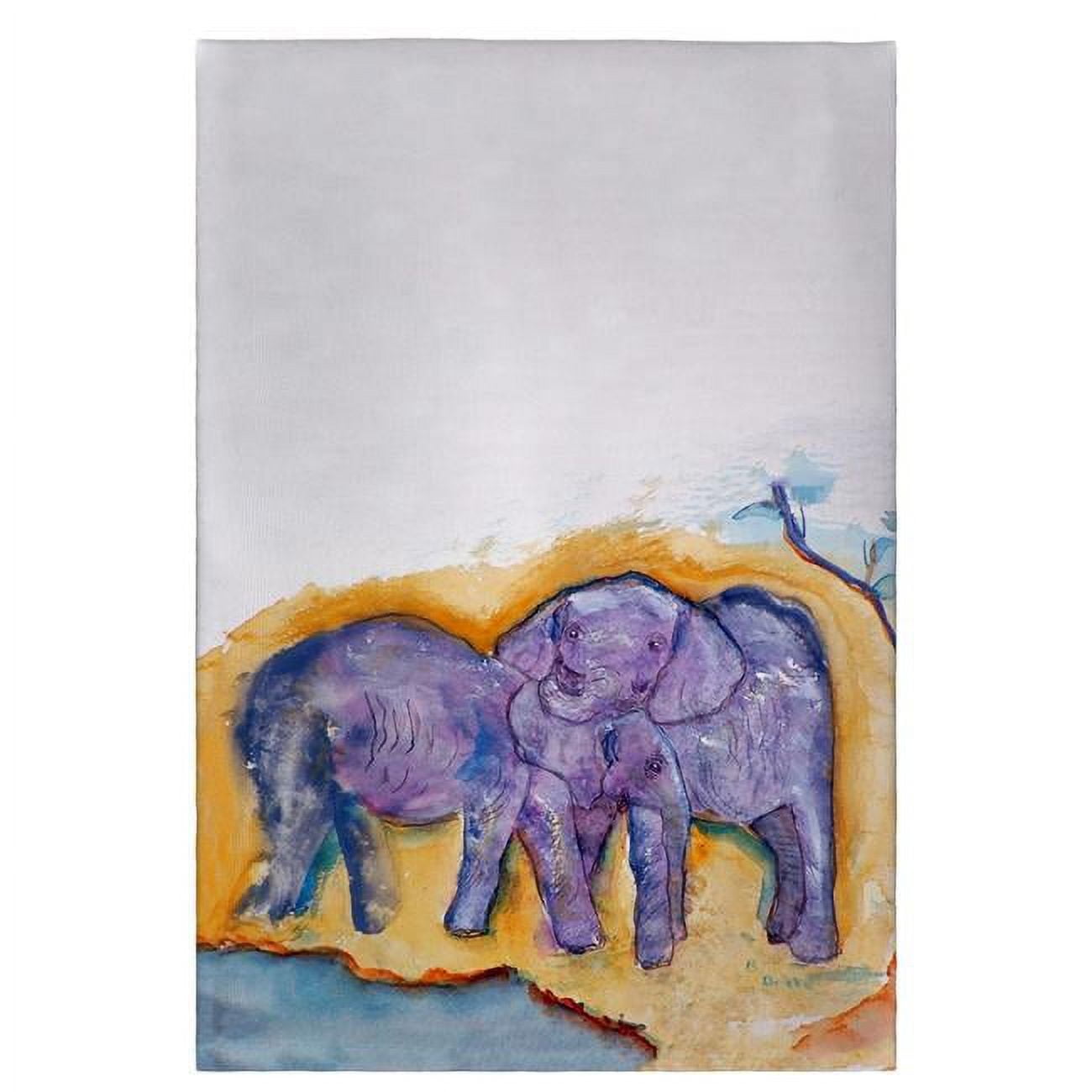Elephants Guest Towel - 20 x 20 in.