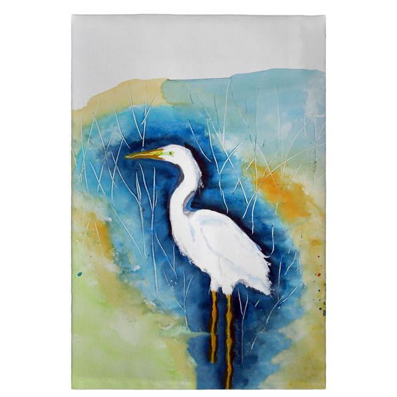 Great Egret Left Guest Towel - 20 x 20 in.