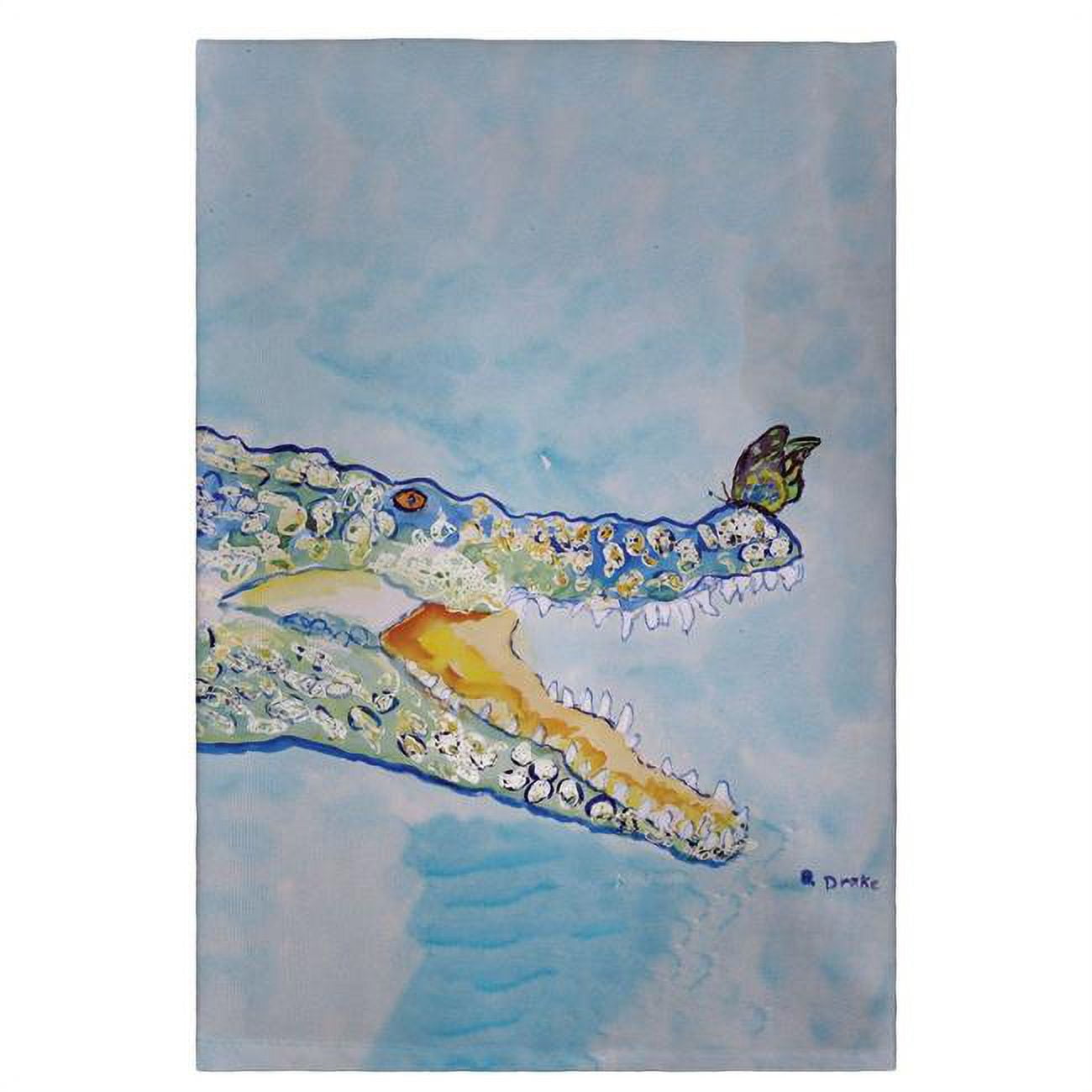 Croc & Butterfly Guest Towel - 20 x 20 in.