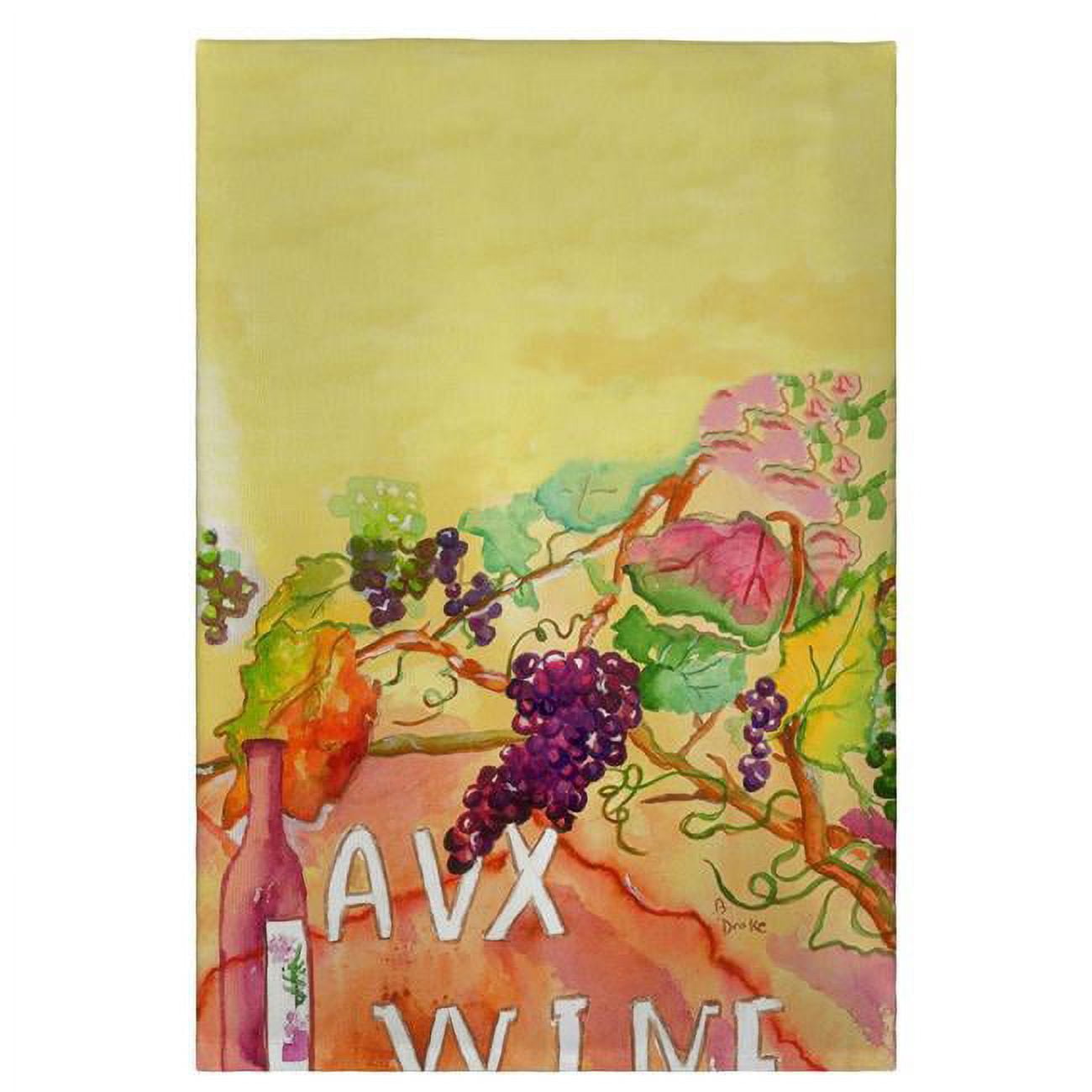Wine & Grapes Guest Towel - - 20 x 20 in.