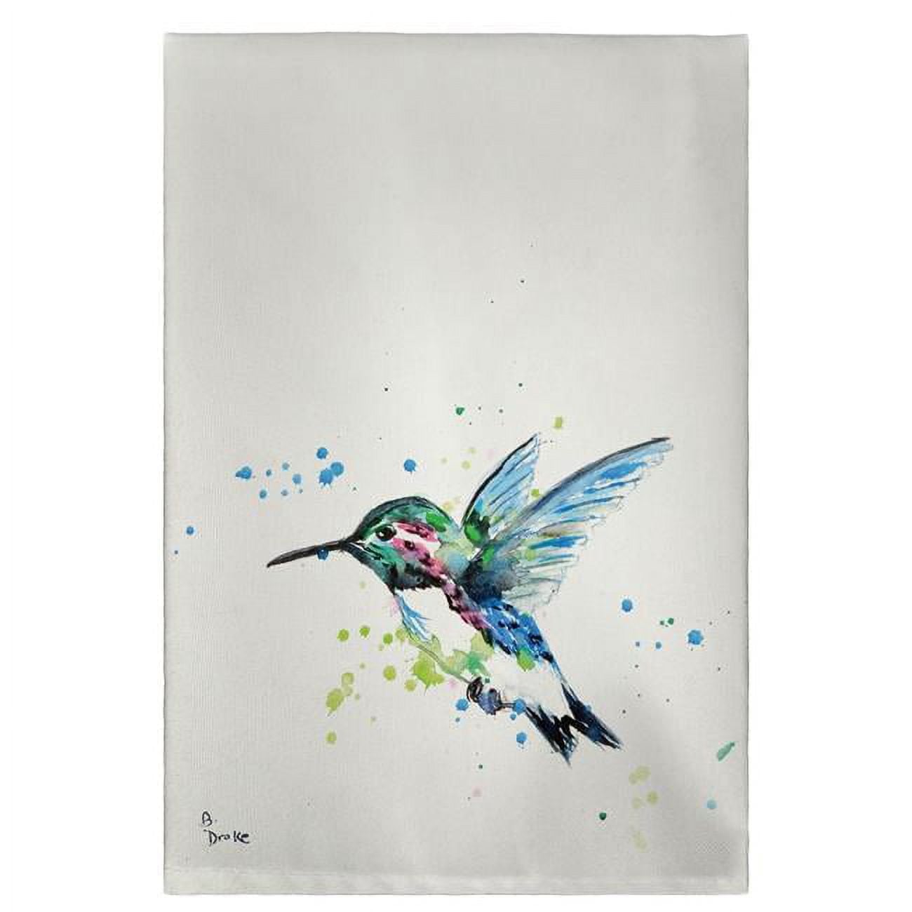 Green Hummingbird Guest Towel - 20 x 20 in.