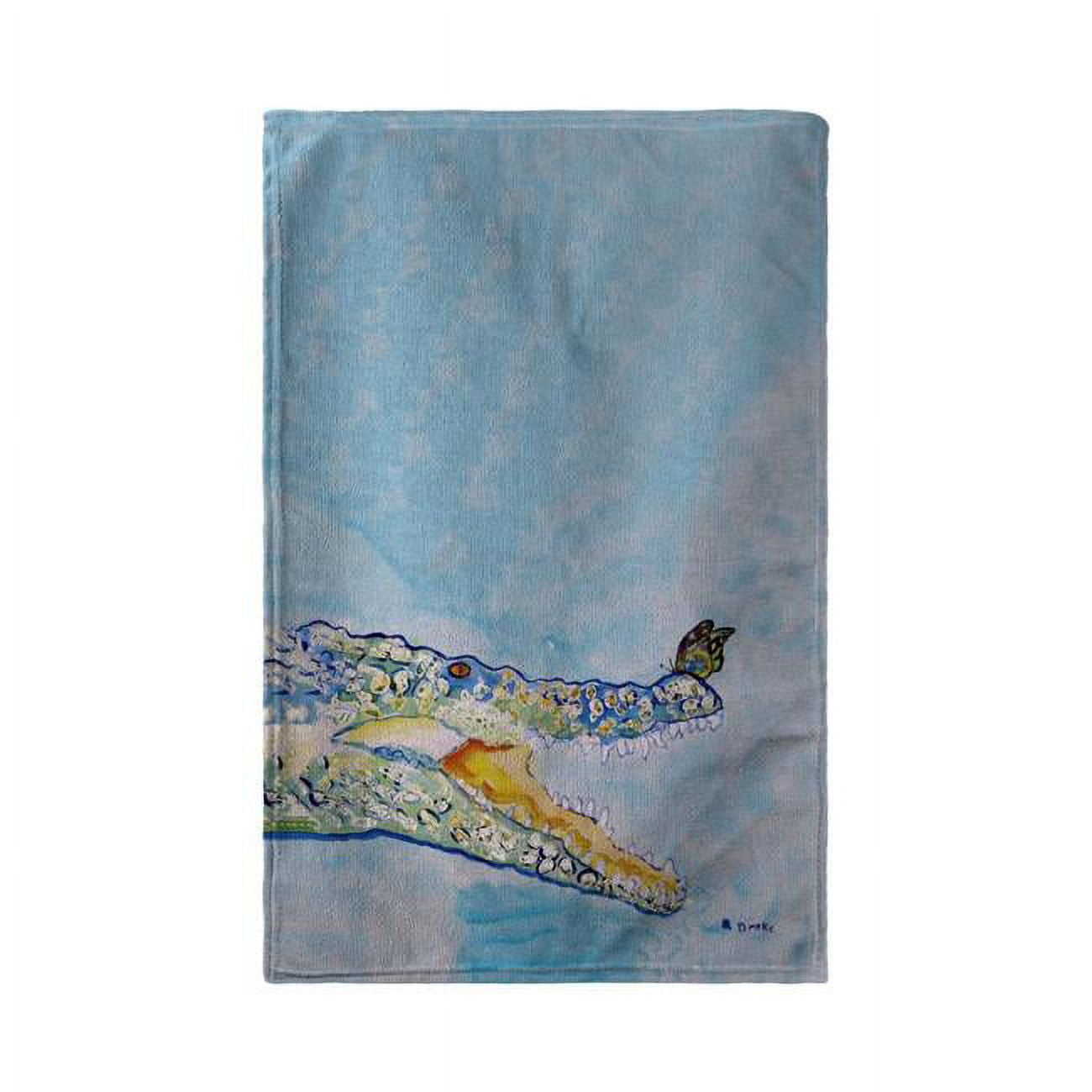 30 x 50 in. Croc & Butterfly Beach Towel