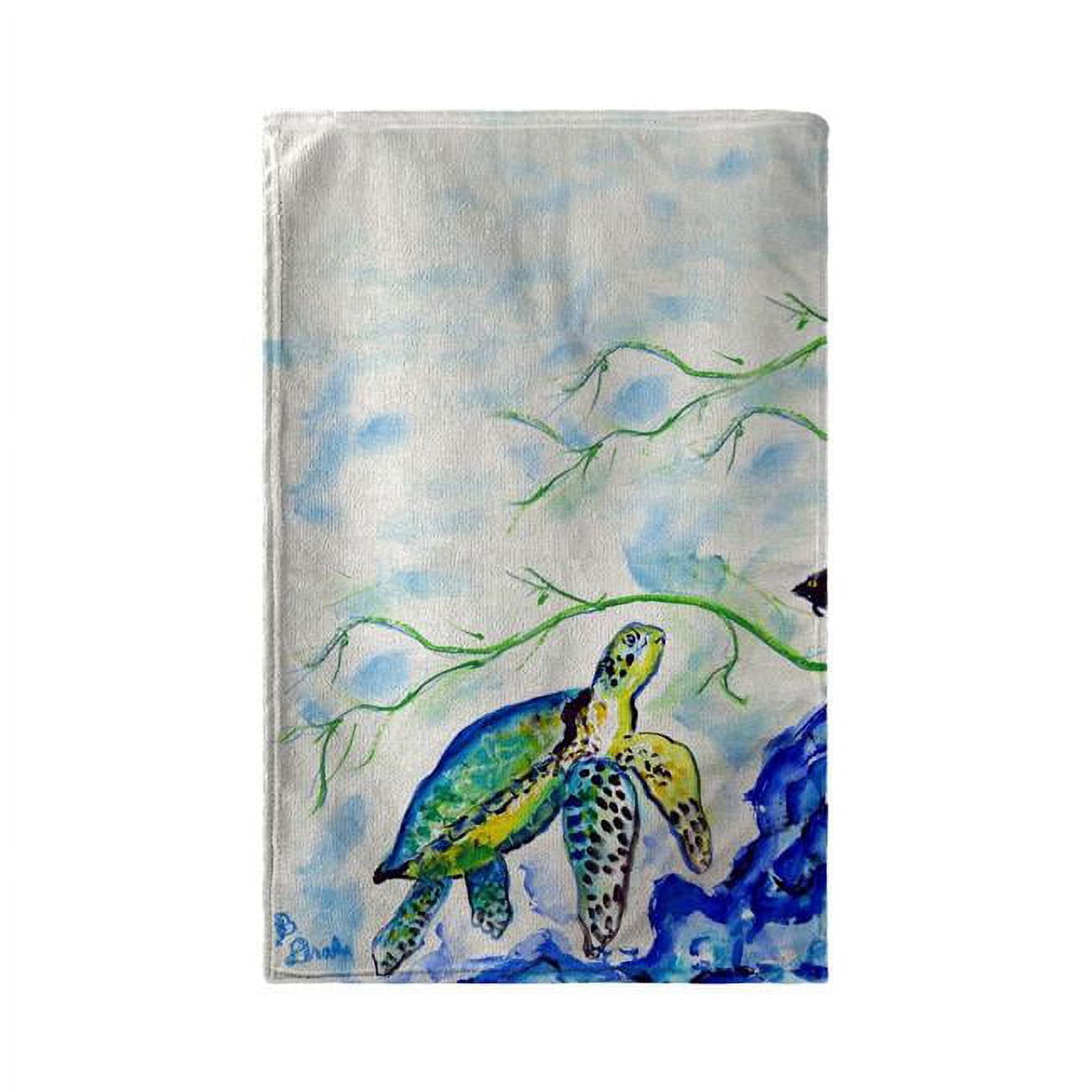 30 x 50 in. Yellow Sea Turtle Beach Towel