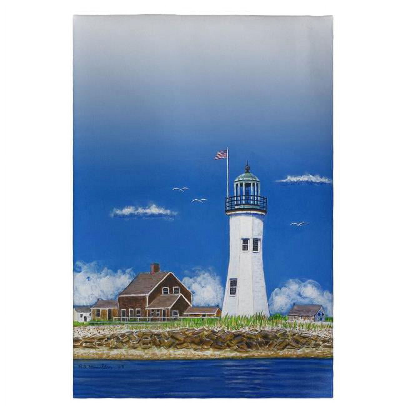 20 x 20 in. Scituate Lighthouse Guest Towel