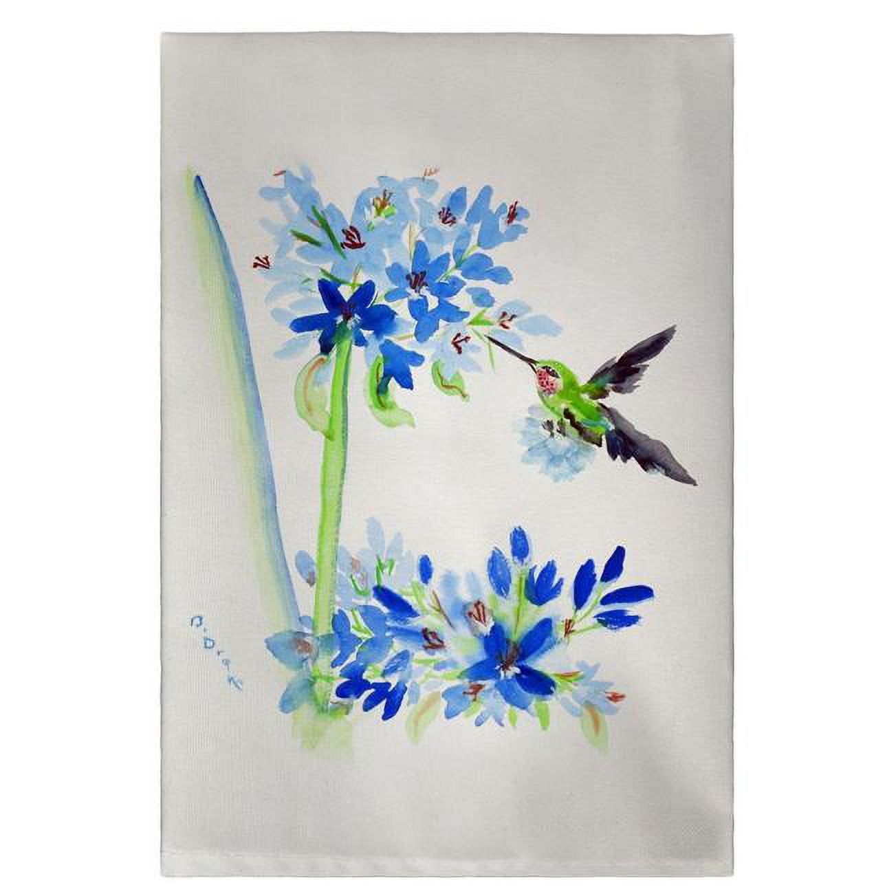 20 x 20 in. Blue Flowers Guest Towel